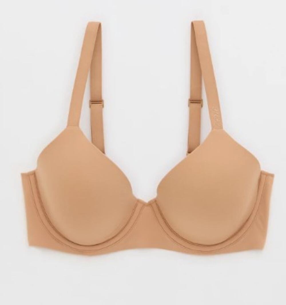 Smoothez by Aerie Lightly Lined Full Coverage Bra, Light Brown, Size 38DD